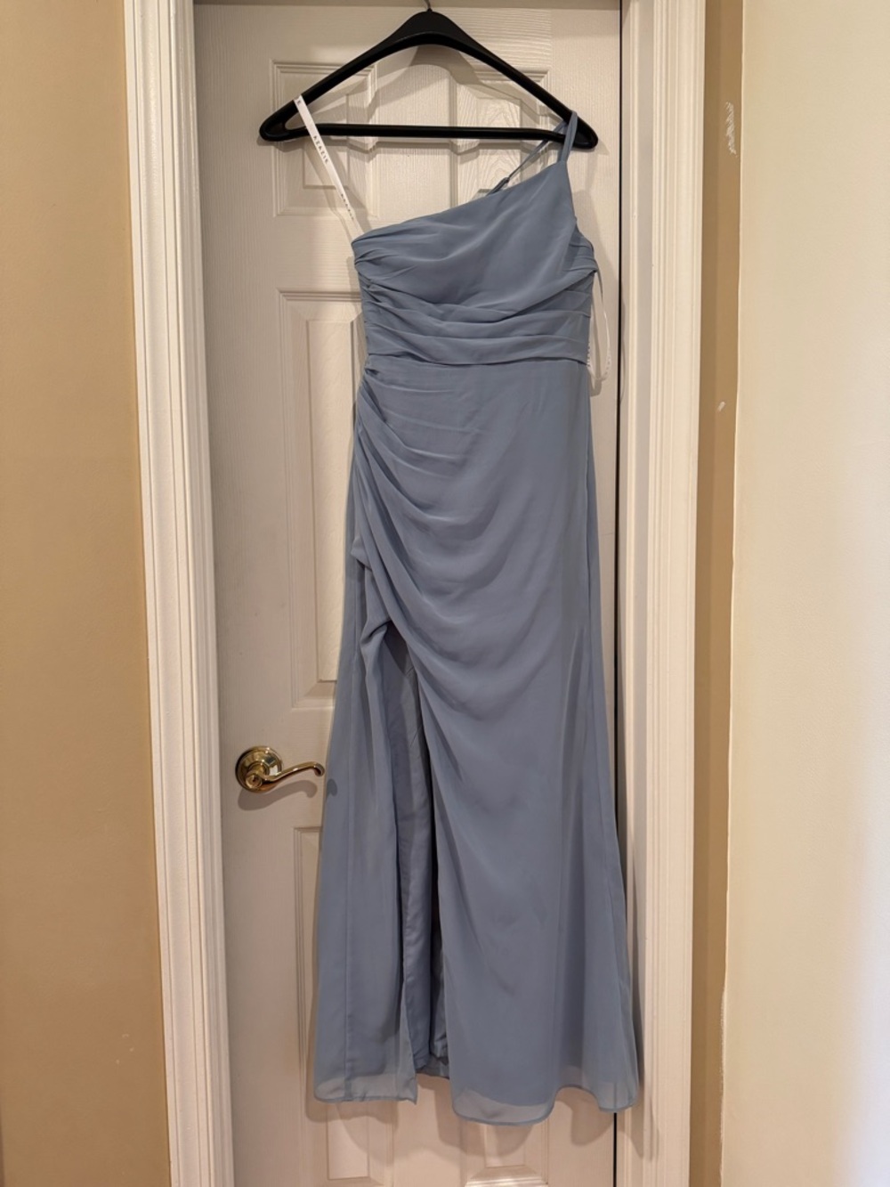 Azazie One-Shoulder Dusty Blue Formal Gown